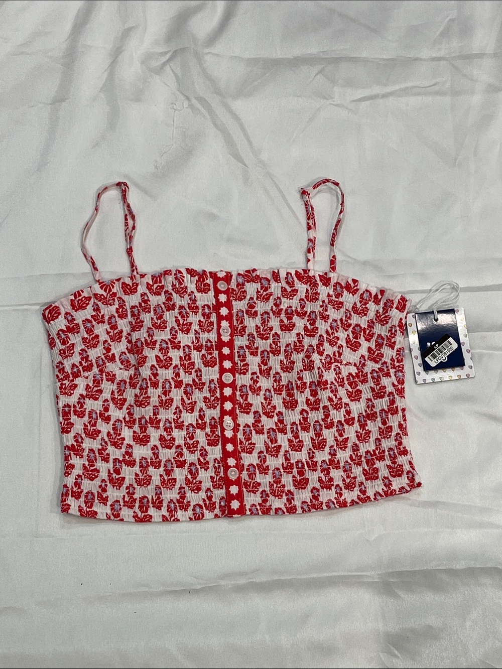 Roller Rabbit Floral Smocked Peplum Tank